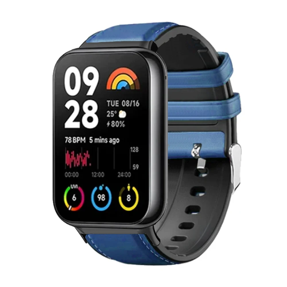 Leather Strap for Xiaomi Mi band 8 Pro Accessoeies Genuine Sports Strap for Redmi watch 4 Watchband Smart watch Bracelet Correa