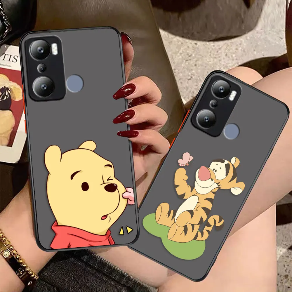 

Cute Winnie The Pooh Bear Tigger Matte Phone Case for infinix HOT 20I 12 12I 11 11S 10 10I 10S PLAY 9 8 Pro POVA 3 CAMON 15 Case