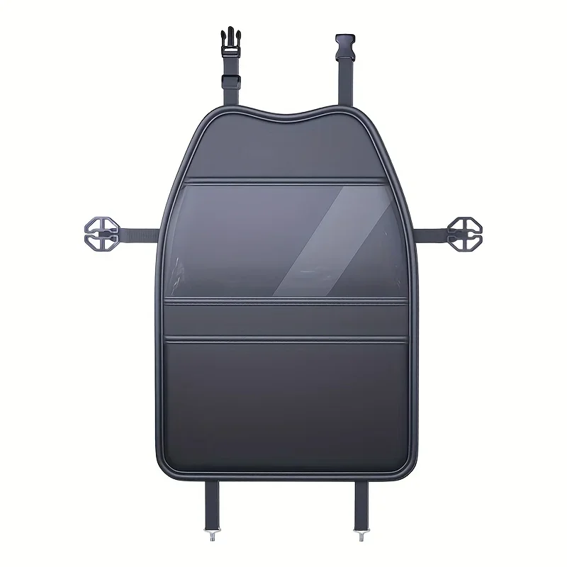 PU lederen autostoel kickproof pad met zakken Multifunctionele tablethouder Autostoel rugleuning beschermhoes voor kinderen - afbeelding 1