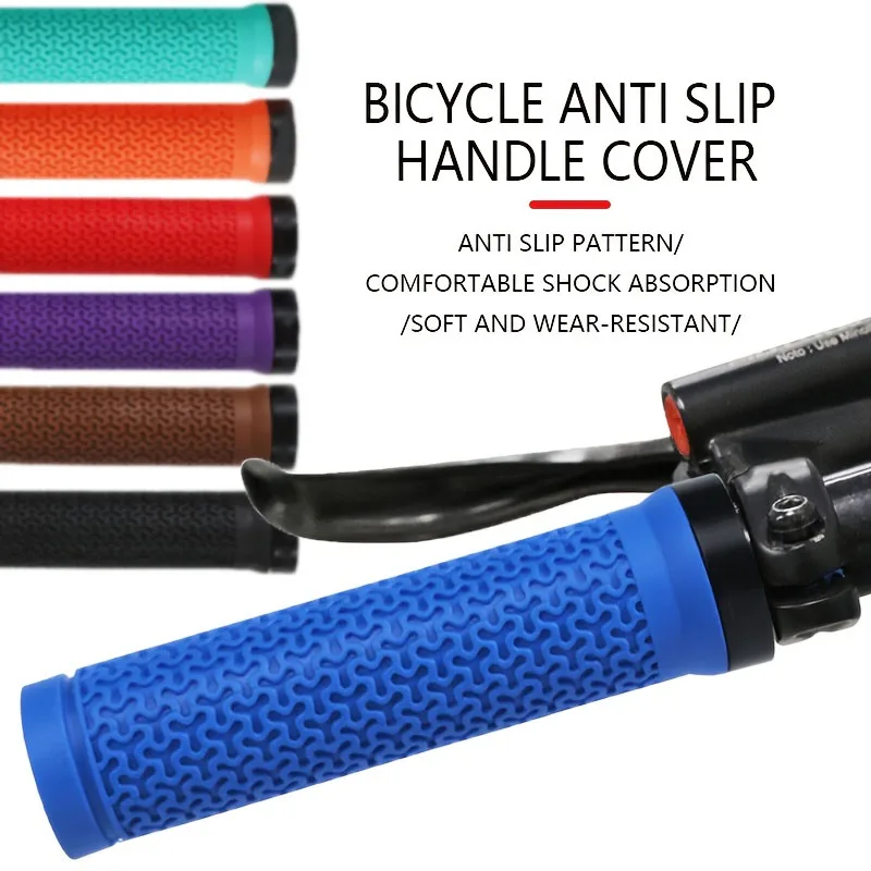 

Mountain Bike Soft Single-Sided Locking Handlebar Cover Plug Rubber Bicycle Handle Bar Grips Non-Slip Cycling Grip