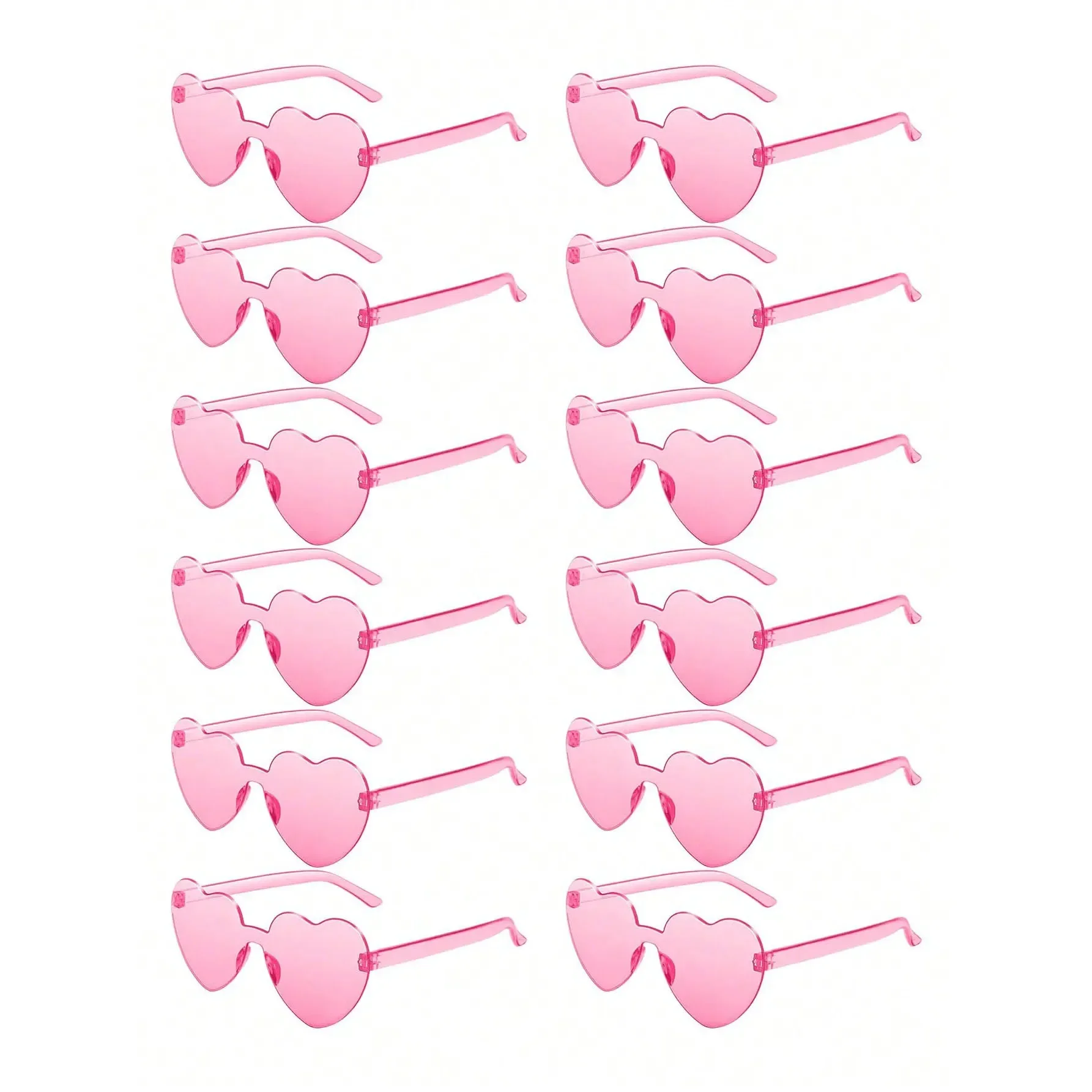 Multi Paare herzförmige Sonnenbrille Bonbon Farbe randlose Spaß Herz Sonnenbrille für Frauen Männer Party begünstigt Herz Brille – Detail 1