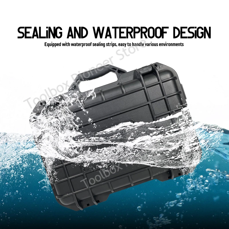 ABS Toolbox Waterproof Hard Case Large Plastic Pelican Case Safety Shockproof Tool Box For Mechanics Suitcase Tools Storage Box