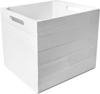 Creative Deco Wooden Chest White Suitable for Kallax Shelves | 33x37x33CMCM | Box Organizer