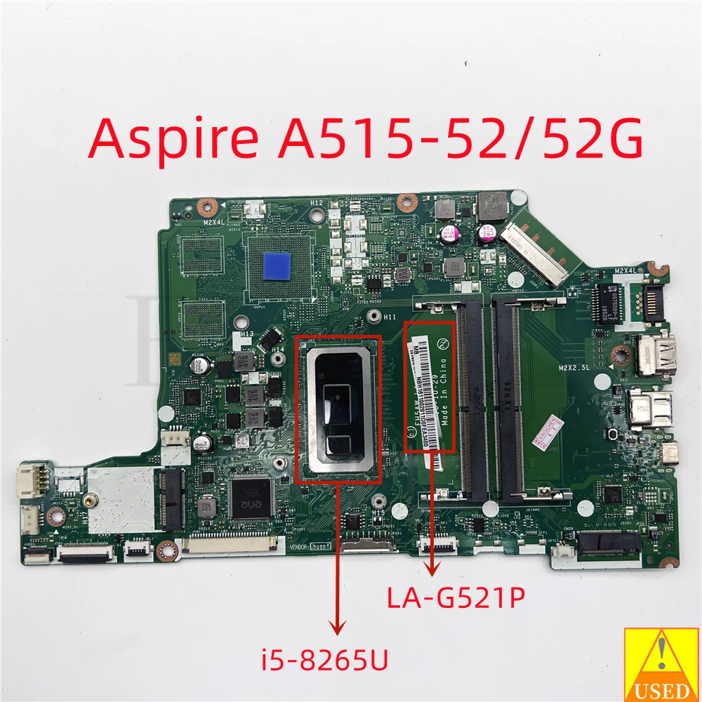 

USED Laptop Motherboard LA-G521P for ACER Aspire 5 A515-52 A515-52G WITH I5-8265U Fully Tested 100% Work