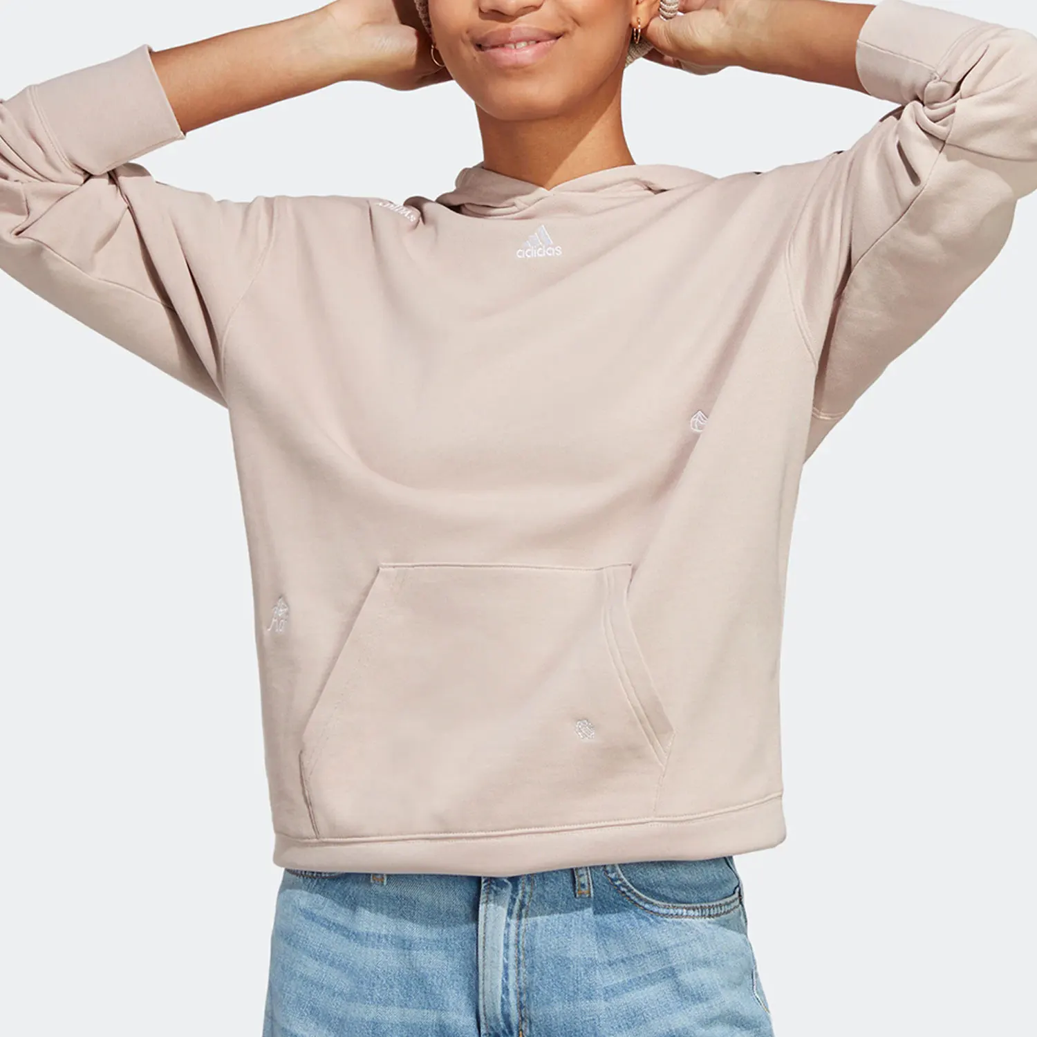 

Оригинальная женская спортивная толстовка с капюшоном и длинными рукавами Adidas New Season IC8684