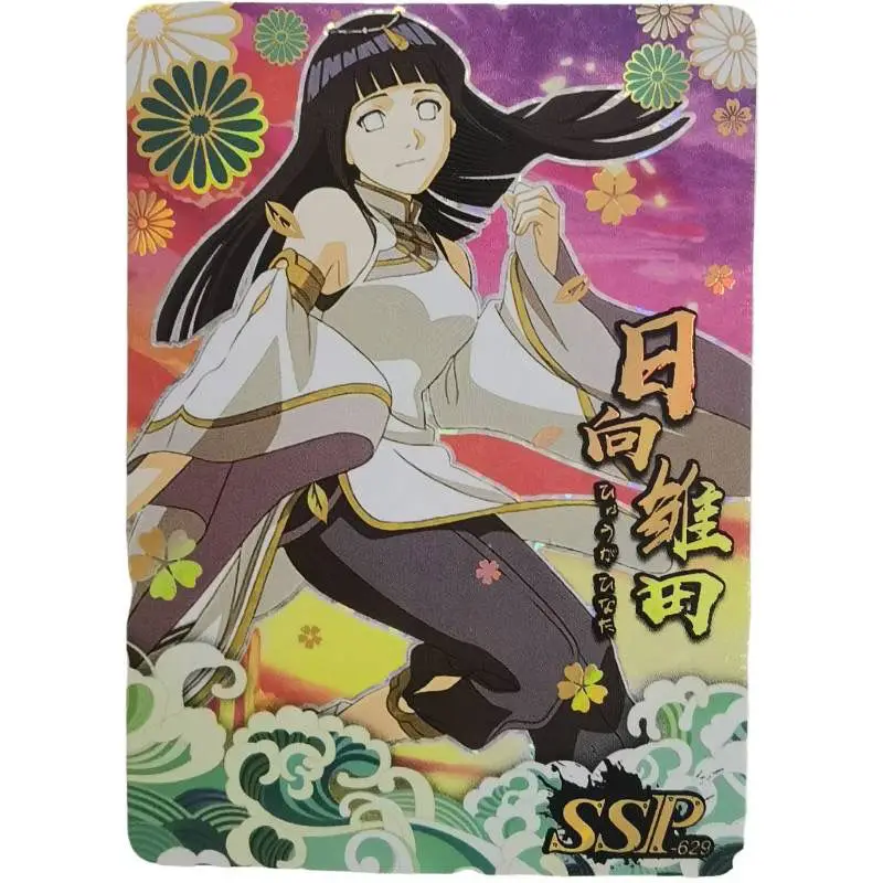 Naruto Ssp Sp Series Rare Collection Card Hyuga Hinata Uzumaki Naruto Anime Character Cartoon Board Game Toys Christmas Gifts