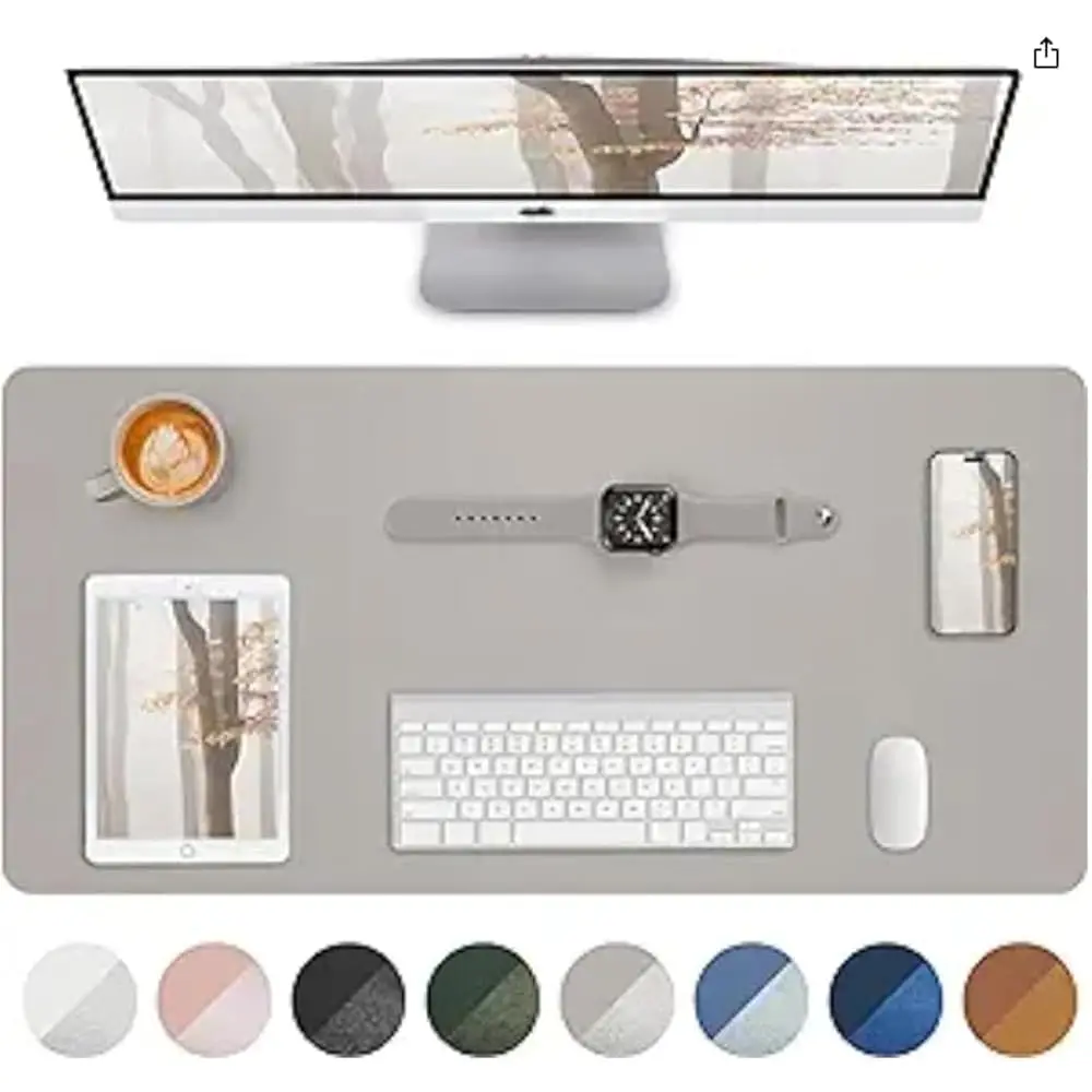 

Кожаный коврик для стола, защитный коврик для мыши, офисный настольный коврик, нескользящий коврик из ПУ-кожи, настольный коврик для рабочего стола, водонепроницаемый коврик для клавиатуры