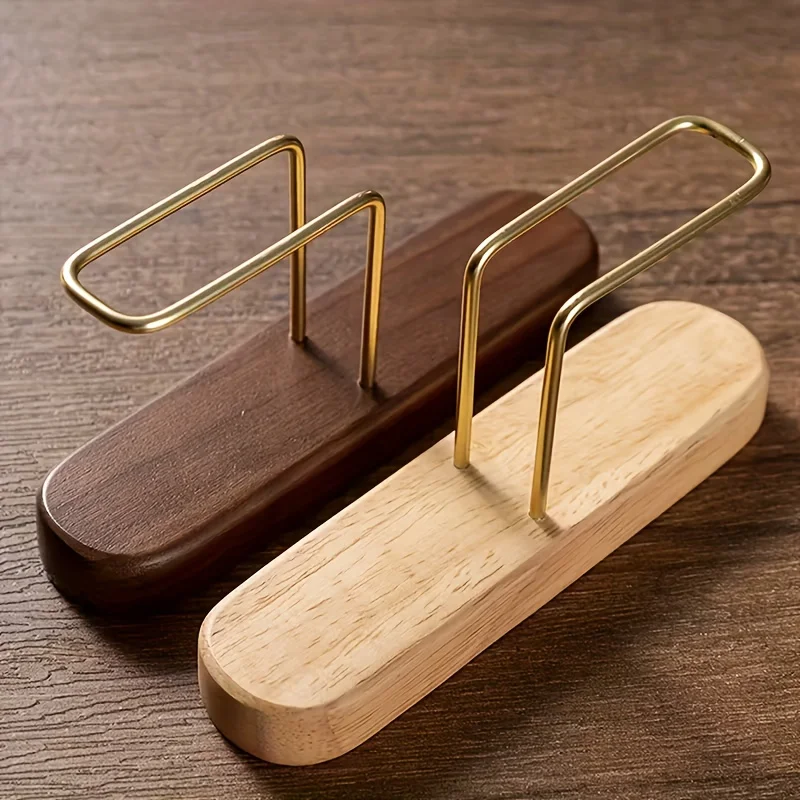 Minimalist Wooden Desktop Filter Paper Storage Rack Household Coffee Supplies Tabletop Arrangement Stand
