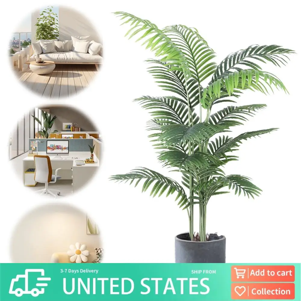 

Искусственное пальмовое растение Areca, 5 футов, пальма Dypsis Lutescens, растения в горшке для внутреннего и наружного украшения дома, офиса, сада