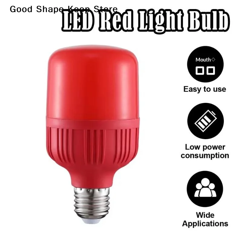 High Power Red LED Light Bulb E27/B22 AC 220V 5W 10W 15W 30W High Brightness Spot Light Festive New Year Bulb Christmas Lights