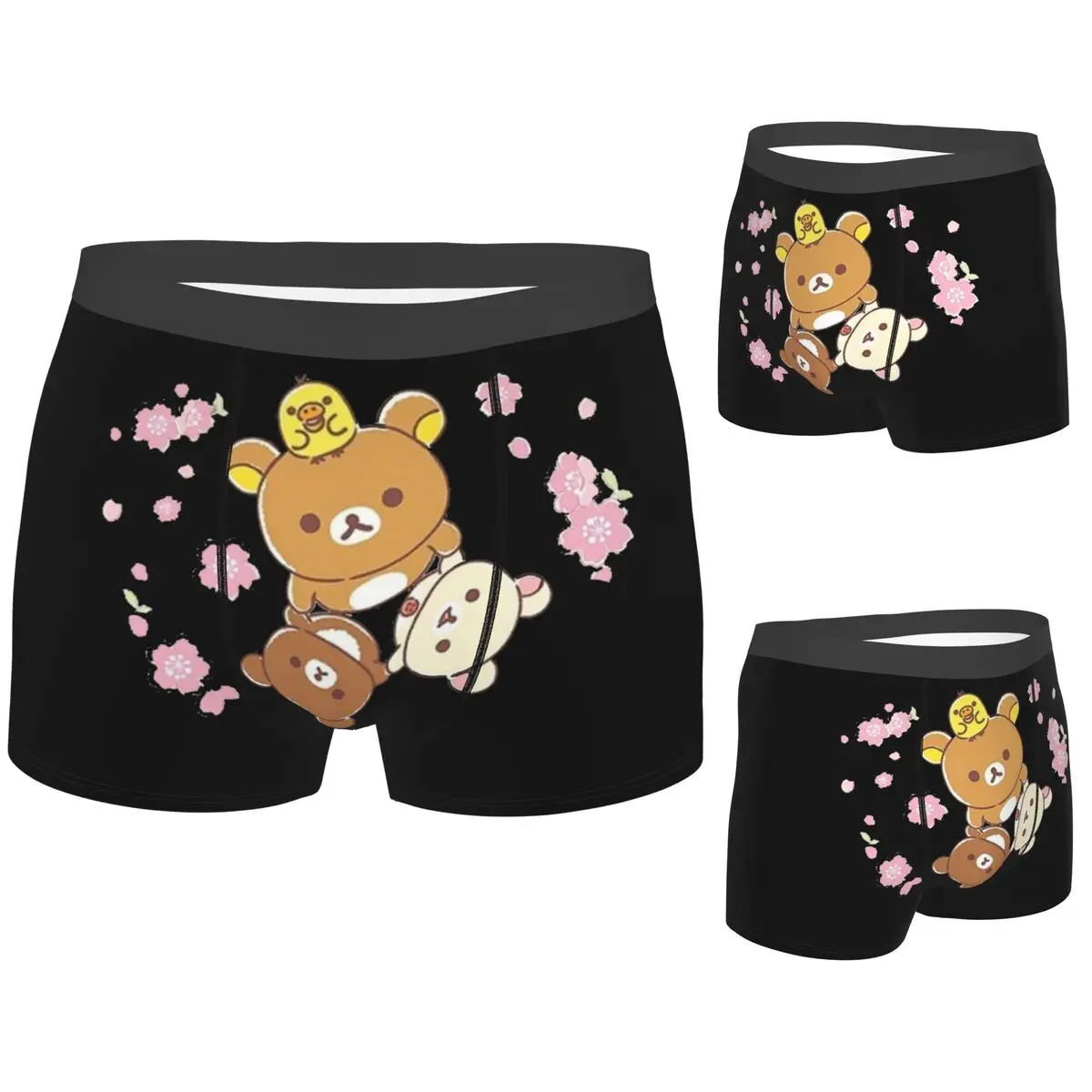

Boxer Underpants Shorts Rilakkuma Sakura Panties Men's Soft Underwear for Homme Man Boyfriend Gift