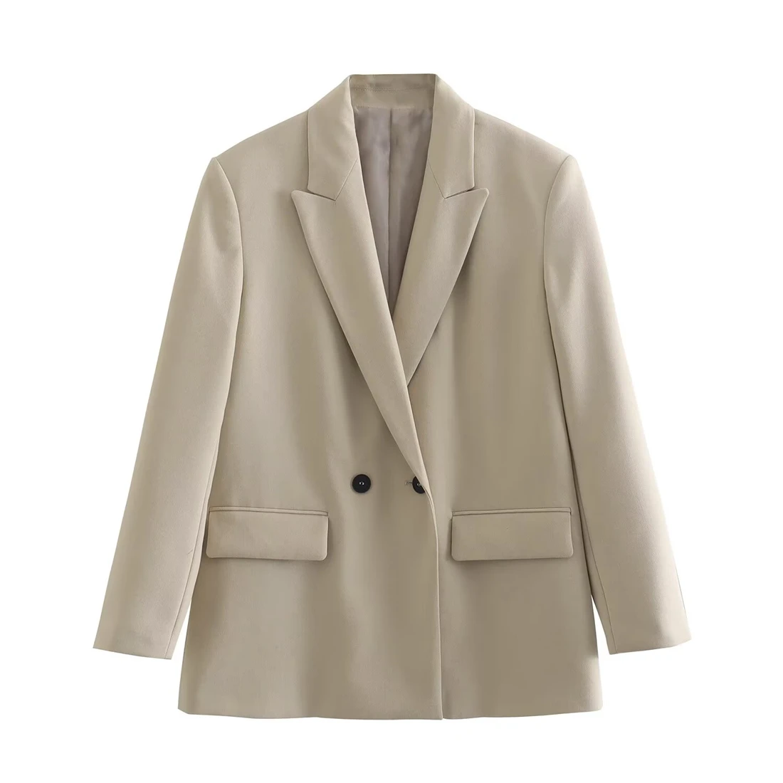 Blazer oversize alla moda da donna doppiopetto stile a due bottoni disponibile in più colori per abiti eleganti