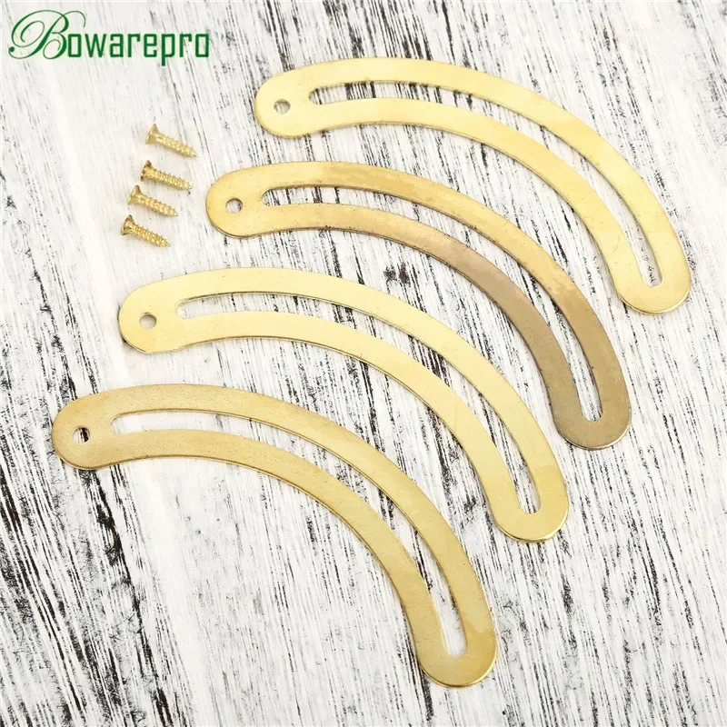 bowarepro Curved Wooden Wine Box Cases Large Recurved Hinge Drawer Decorative Hinges for Jewelry Boxes Furniture Fittings 4Pcs