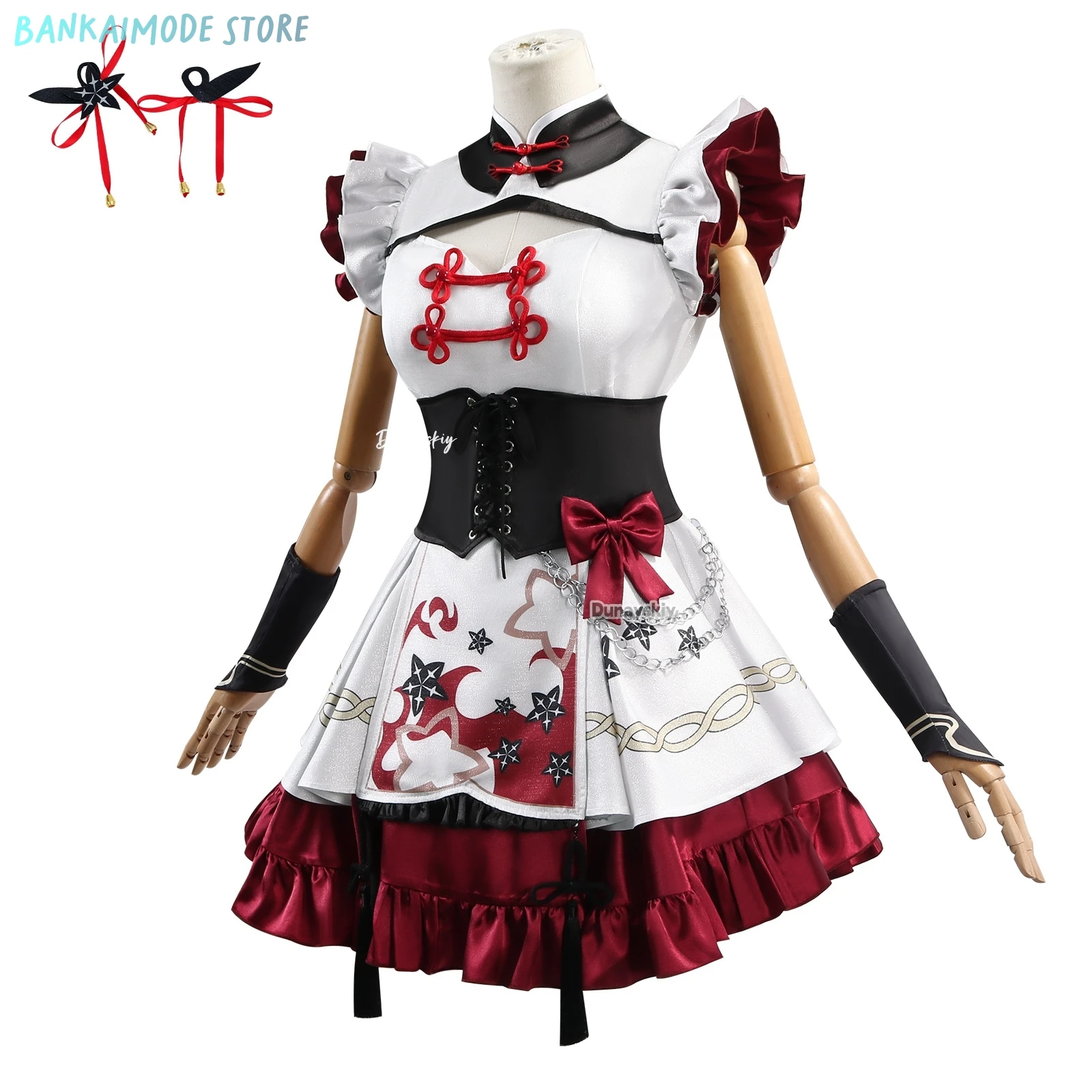 Camellya Cosplay Costume Game Wuthering Waves Chun Sweet Uniform Dress West Lake Full Set with Prop Halloween Party Role Play