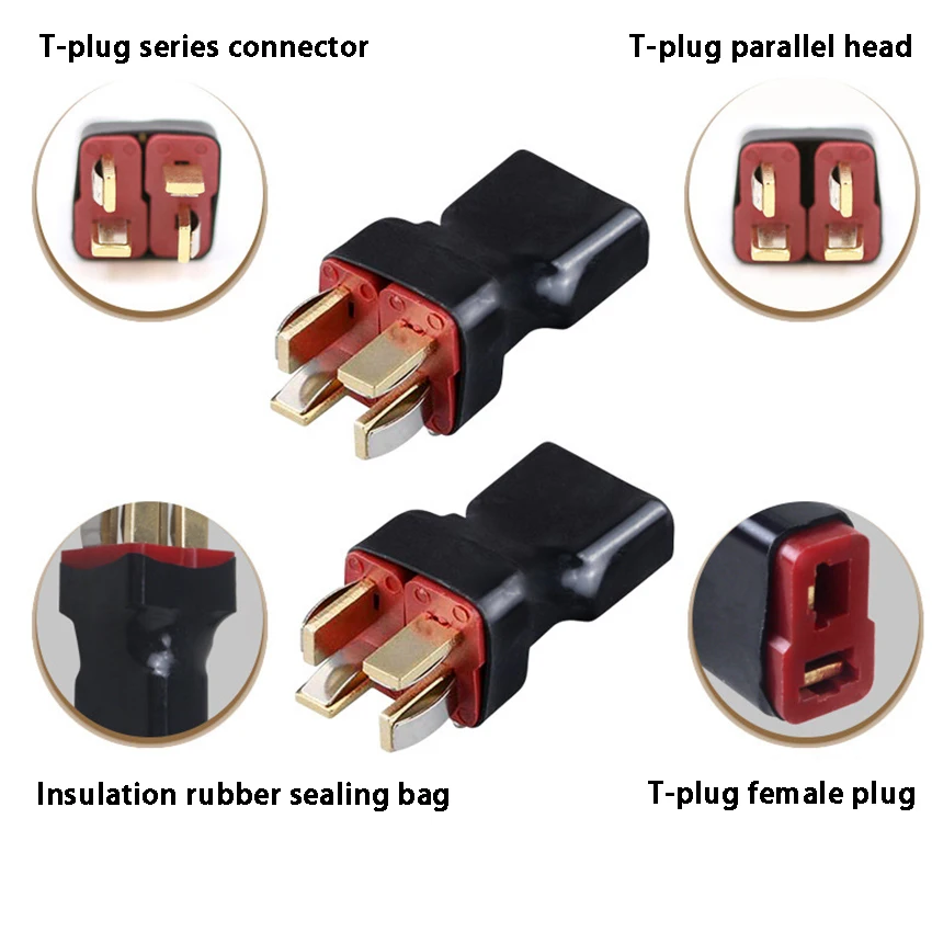 Parallel Series Adapter Accessories XT90/XT60/XT30/T Plug-in Converter Connector Lithium Battery Connector Replacement