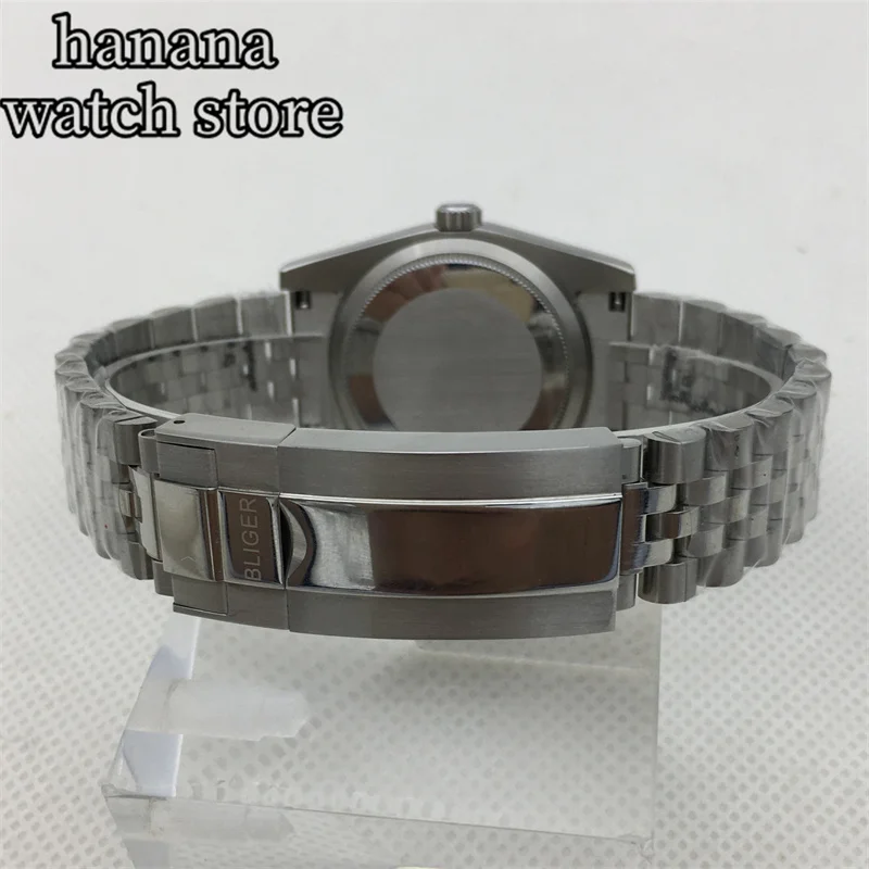 BLIGER NH35A Men's Mechanical Watch 36mm/39mm recessed bezel Sapphire Crystal Black Blue Green Red Pink dial Green luminous date