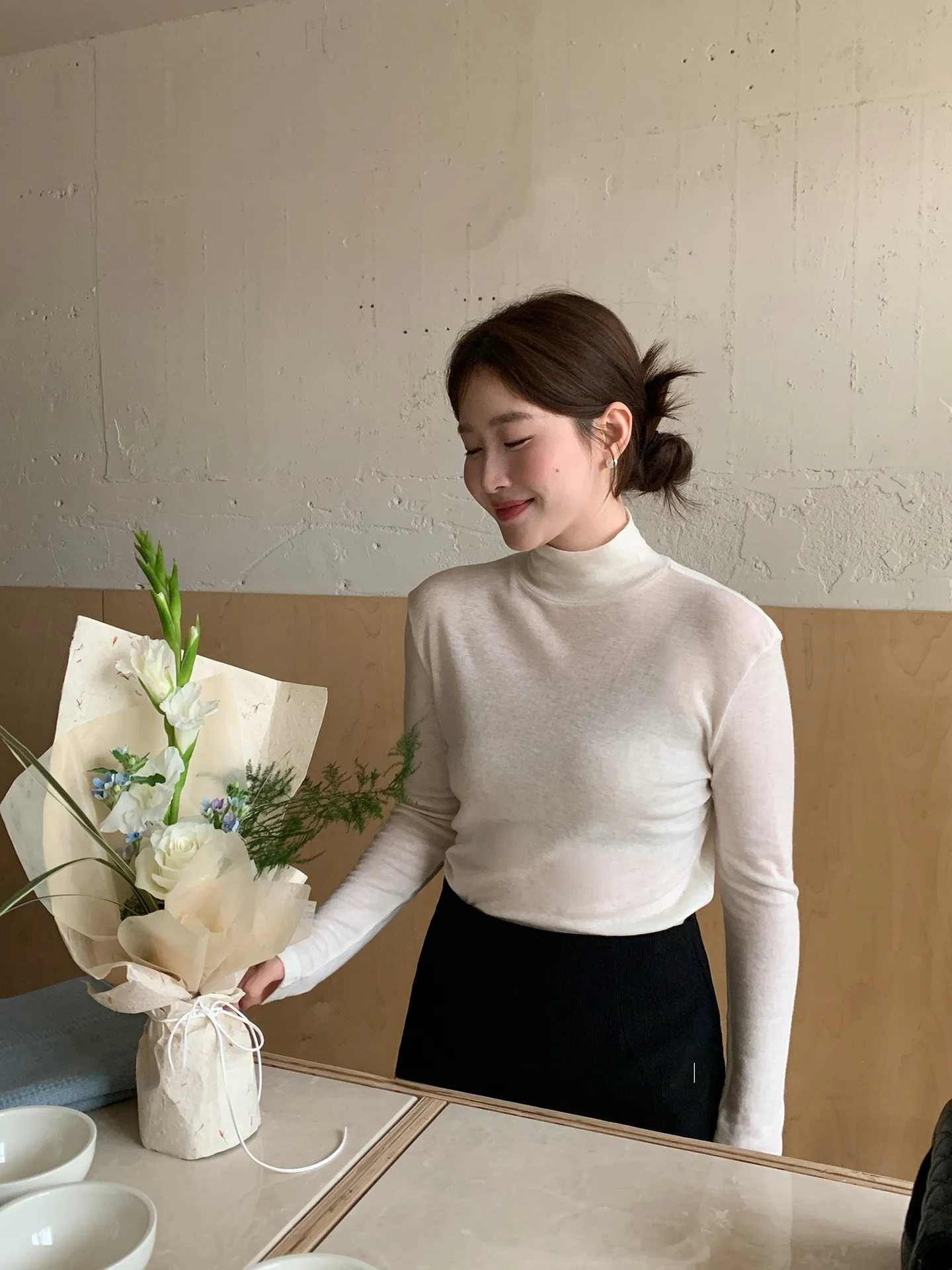 

Miao Gentle Knit High Collar Loose Fit Casual Versatile Women's Long Sve Sweater Autumn Winter Soft Warm Faionable Base ...