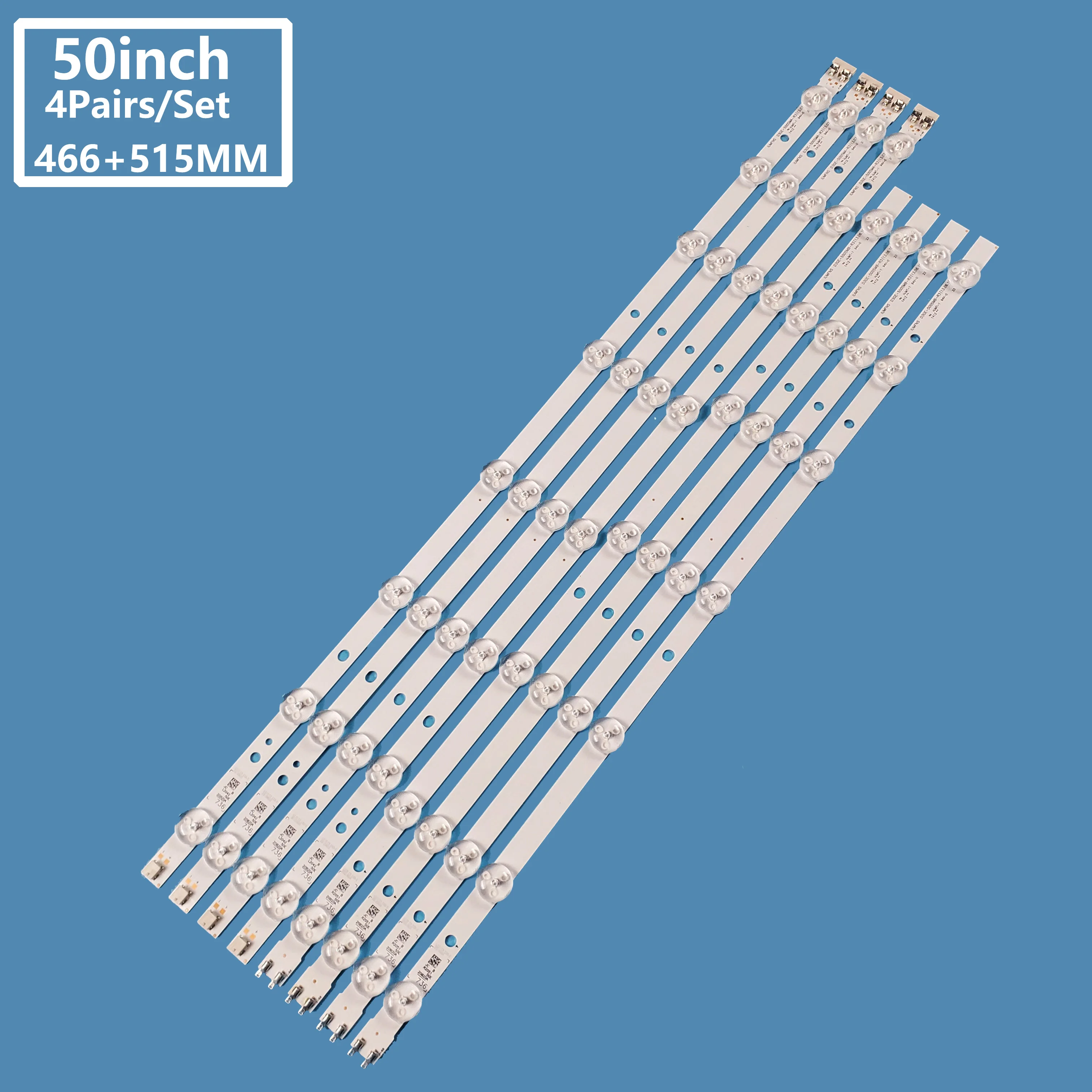 TV LED 백라이트 스트립 바 라이트 메가 D3GE-500SMA/B-R3, 삼성 UN50J6200 UN50H5000F 용, 8 개/세트