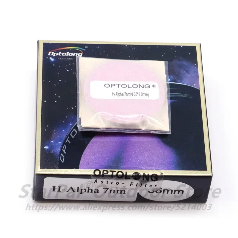 OPTOLONG Filter H-Alpha 7nm SII-CCD 6.5nm OIII-CCD 6.5nm مجموعة مرشح Telesope ذات النطاق الضيق للسماء العميقة 36 مم غير مثبتة SHO