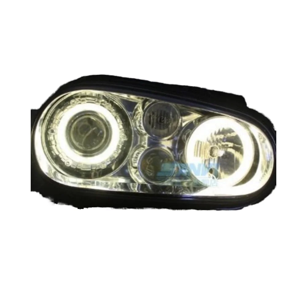 

ATV Bi-xenon Headlights Ballasts & Bulbs Engel Eyes White Blue Yellow For Volkswagen Golf 4 MK4 With Hi-low Beam Projector Lens