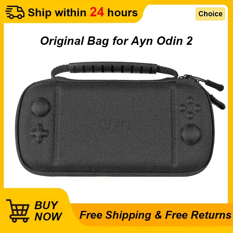 100% Original Black Bag for Ayn Odin 2 Handheld Game Console Portable Carry Case