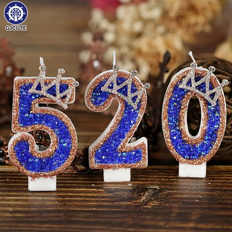 Candele di compleanno Sparklers candele per torta di compleanno numero Princess Crown Candle Cakes decorazione per forniture per decorazioni per feste