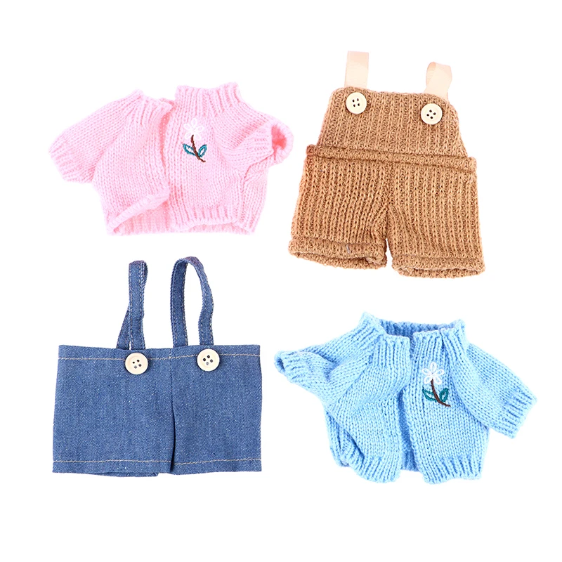 1pc casa de bonecas em miniatura café pato cão roupas calças para 30cm bonito boneca decoração roupas acessórios crianças presente brinquedos