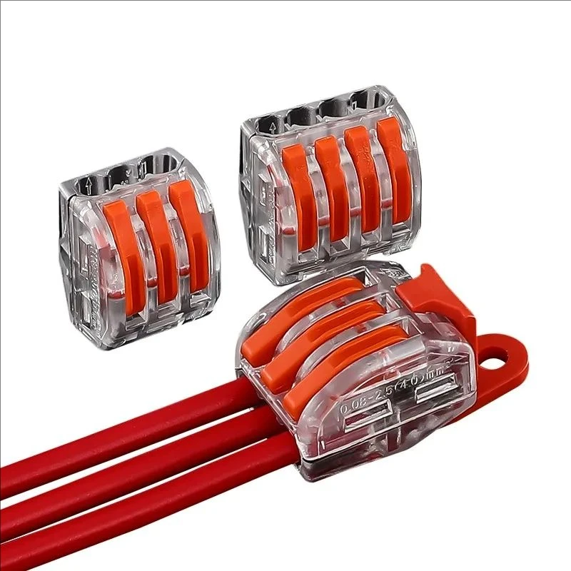 50/100 Pcs Electrical Quick Connectors, DIY Cable Connection Tool Kit (28-12 Awg), 2/3/4 Port Plug-In Electrical Connectors