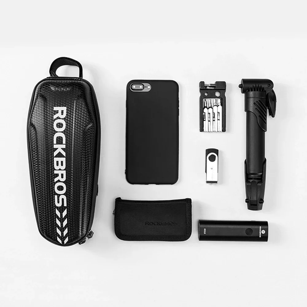 ROCKBROS Bike Bag,Waterproof Front Frame Top Tube Bicycle Pouch,Large Capacity Cycling Front Storage Bag for Mountain Road Bikes