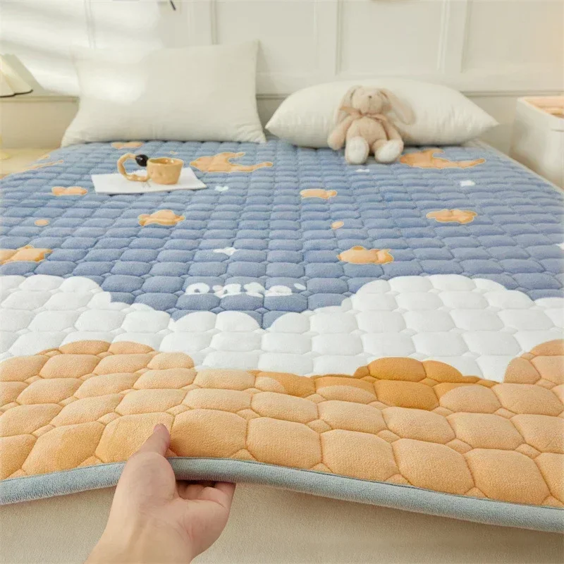 

Household Milk Velvet Mattress Soft Cushion Winter Thickened Bed Mattress Dormitory Student Single Mattress Quilt Blanket Mat