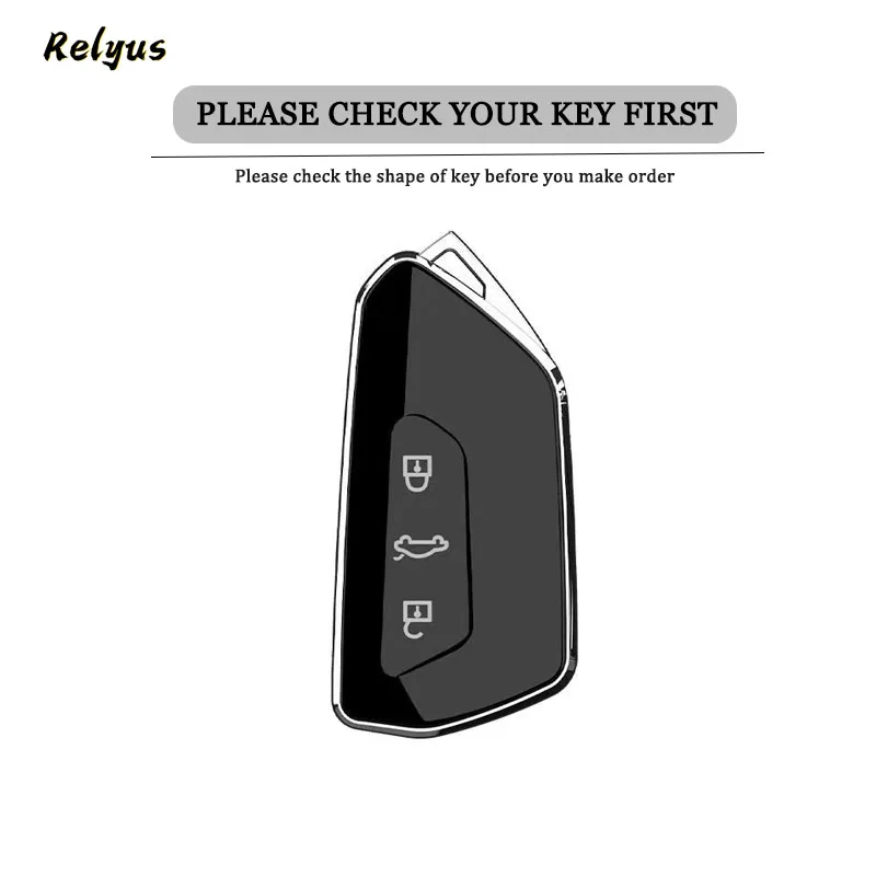 TPU Car Key Case For Volkswagen VW Golf 8 MK8 ID.3 ID4 ID6 Cupra For Skoda Octavia A8 Seat Leon FR MK4 Cupra Formentor Tarraco