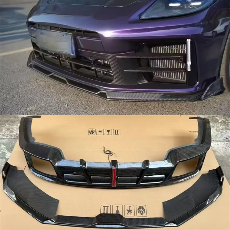 

Передний бампер из настоящего углеродного волокна для Porsche Panamera 976 2024, нижняя губа под задним диффузором, спойлер, сплиттер, комплект кузова