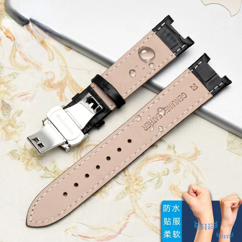 Genuine Leather Watchband for MK Table Notch Watch Band Michael Kors Mike Coles Female Watch Strap Mk2277 2425 Watch Band