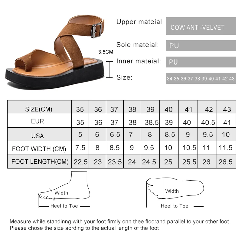 AIYUQI Sandals Women Large Size Clip Toes Fashion 2024 New Roman Women Summer Sandals Suede Genuine Leather Beach Sandals Women