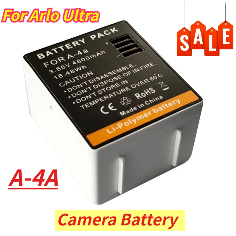 

Аккумулятор для камеры A-4A 3,85 В, 4800 мАч для Arlo Ultra Blazing Fast Charge