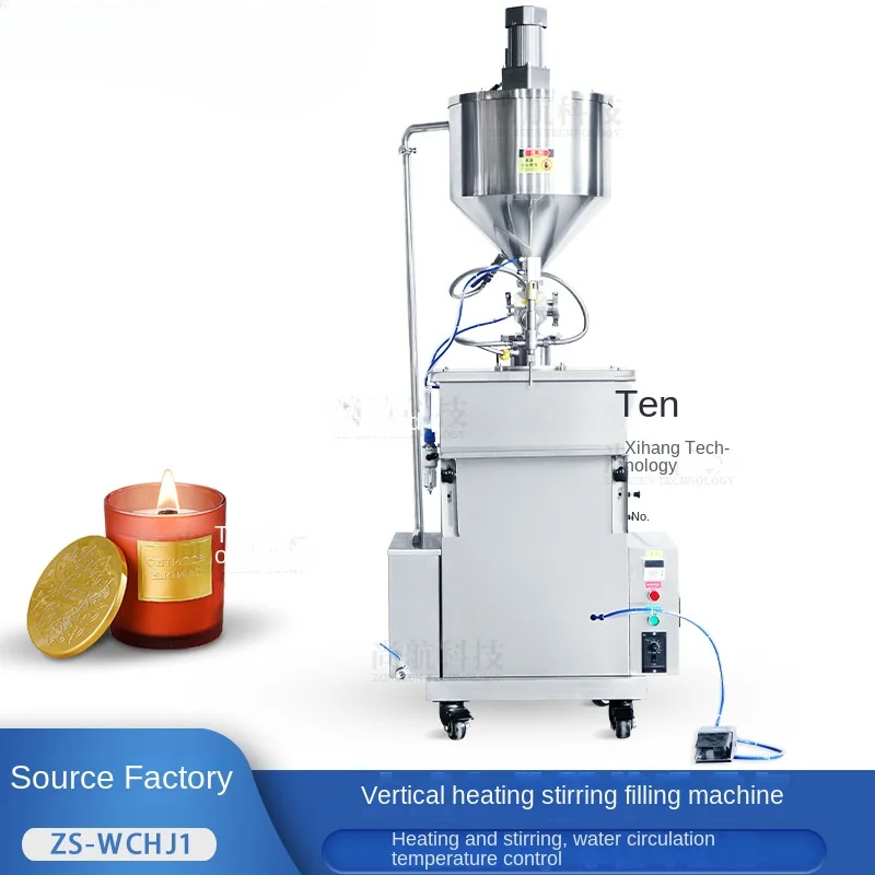 

Semi-automatic Vertical Filling Machine Aromatherapy Wax Vaseline Water Circulation Heating Tank Installation Machine