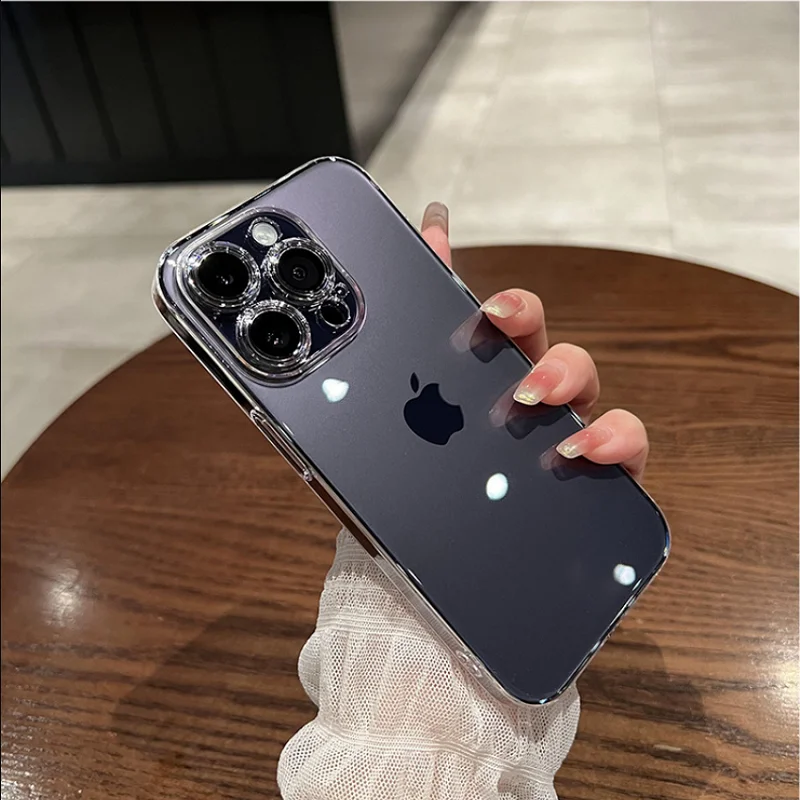 Clear Phone Case For iPhone 15 14 12 11 13 Pro Max Silicone Soft For APhone 16 Pro X XS Max XR 8 7 Plus SE2022 Back Cover