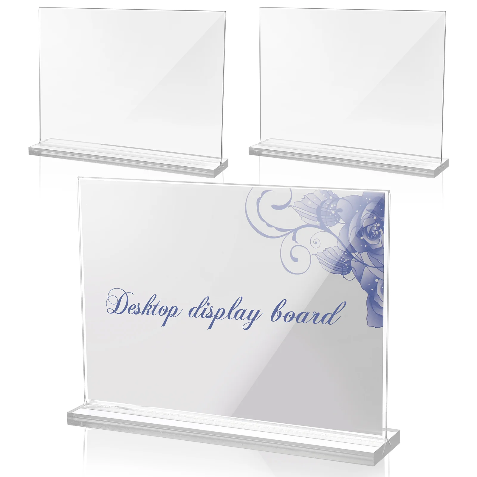 3 Pcs Display Stands Acrylic Sign Holder Brochure Display Stand Menu Holder Acrylic Stand Document Holder For Office Restaurants