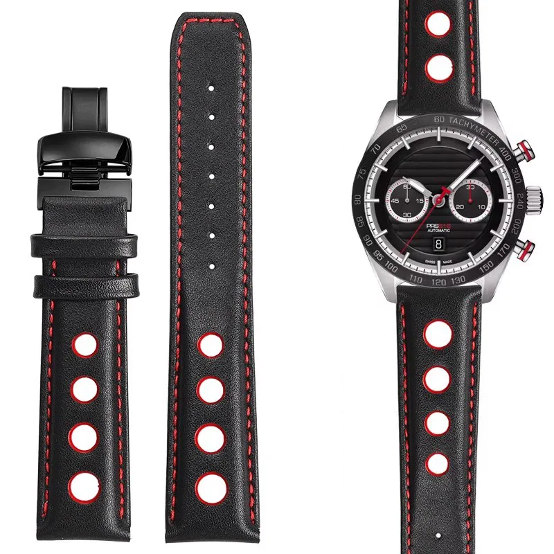 Genuine Leather Watch Bracelet For tissot 1853 Sports Watchband Racing PRS516 T91 1853 Top layer cowhide 20mm For chopin strap