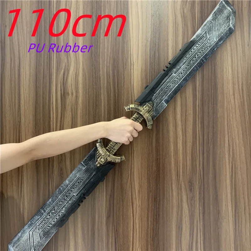 1:1 Super Hero broń dwuostrojny miecz 110cm broń Cosplay zmontowany model miecza dla dzieci prezent film odgrywanie ról