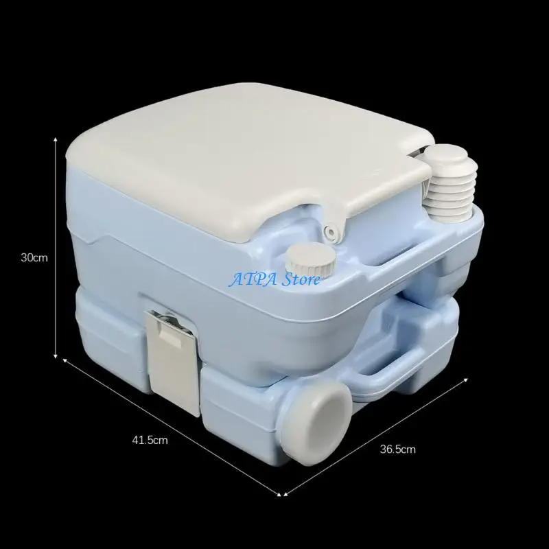 

U13C Manual Wash Transportable Toilet 10L Capacity For Camping Excursions Impermeable Plan Fast Release Cistern HDPE Substanc