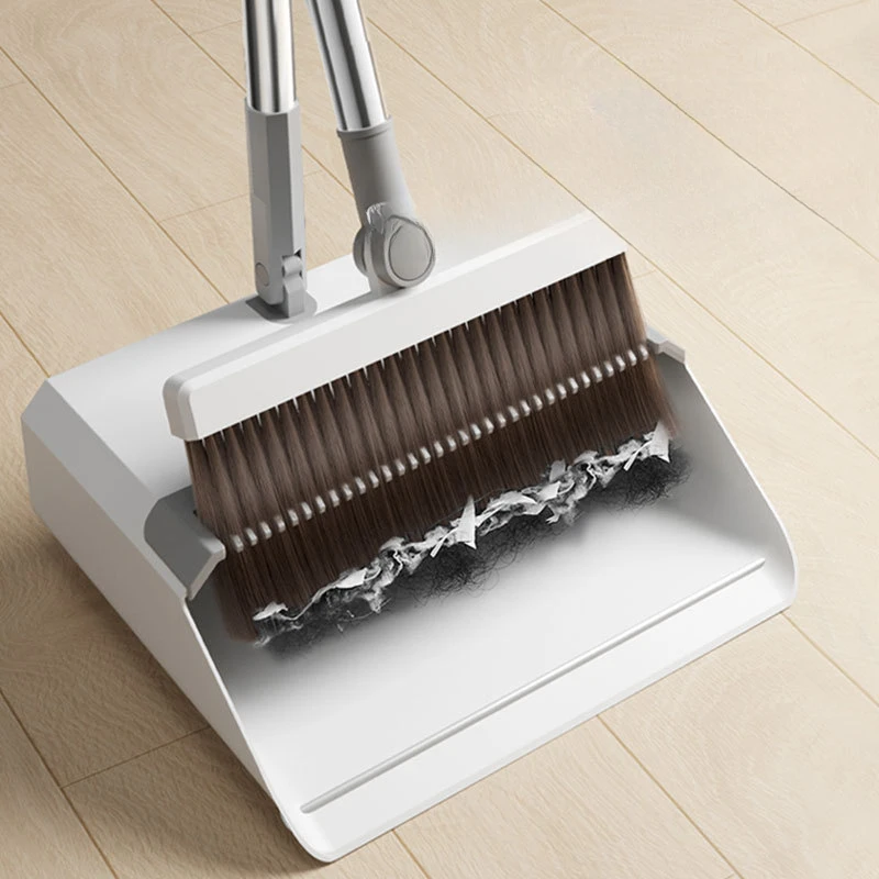 

Household Broom Dustpan Set Living Room Floor Cleaning Foldable Swivel Extended Sweeping Floor New