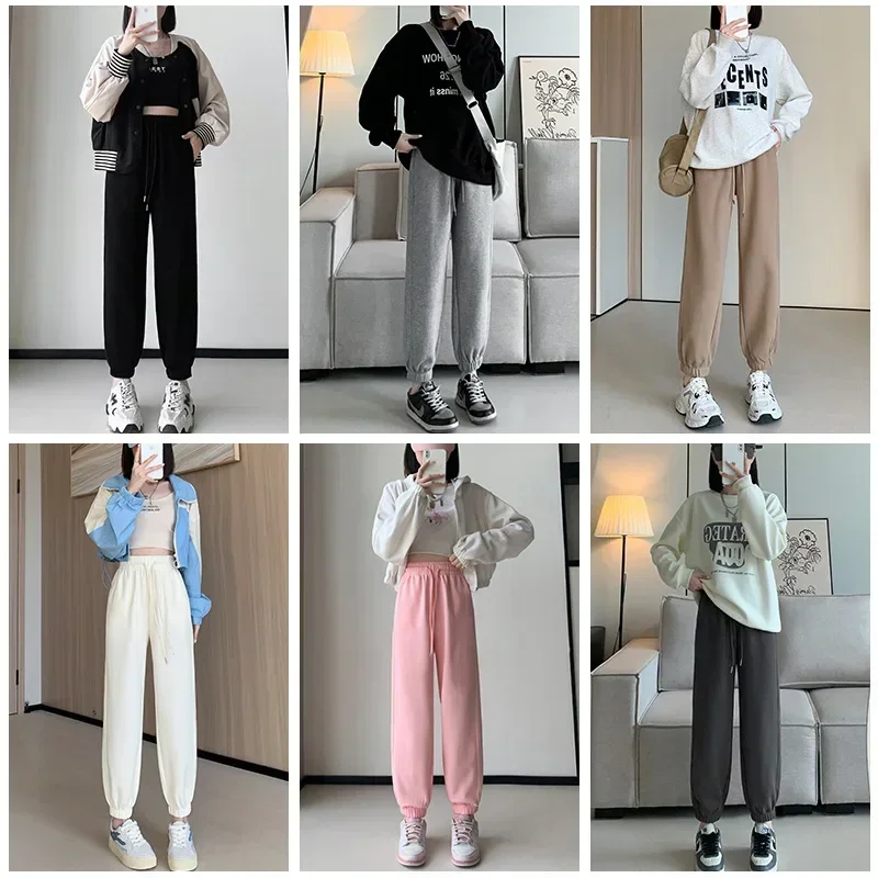 Korean Fashion Casual Women Pants Autumn Winter High Waist Wide Leg Pants Thick Female Straight Long Pants Trousers Y2k Clothes
