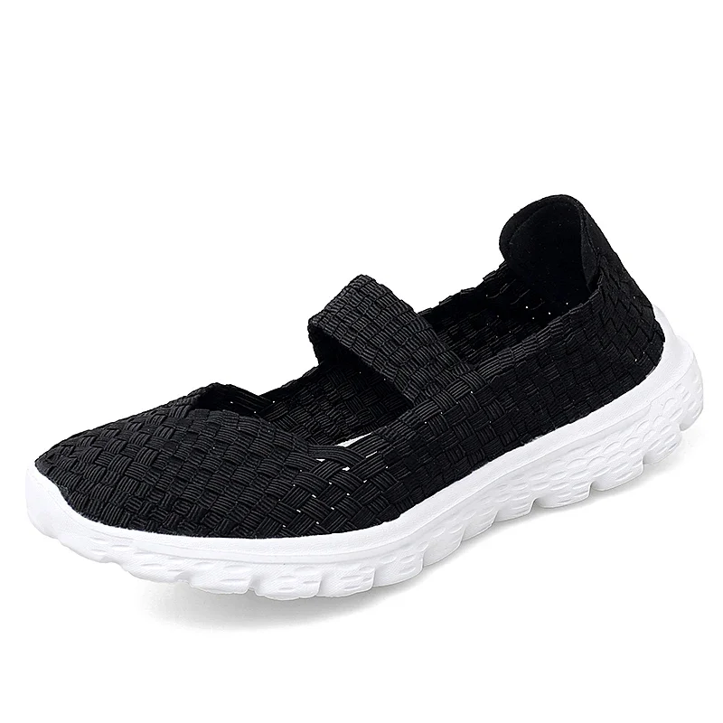 Summer Women Shoes Lady hand made Flats Sneakers Breathable Lightweight Women Flat Shoes Manual Woven Shallow Women Casual Shoes