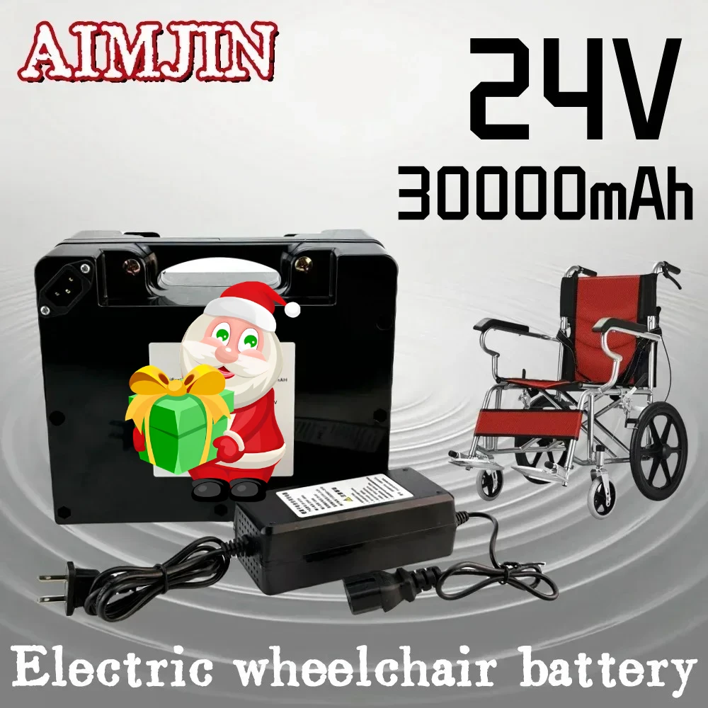 

24V 30000mAh Special battery for electric wheelchair 18650 Lithium-ion battery pack with 29.4V 2A charger