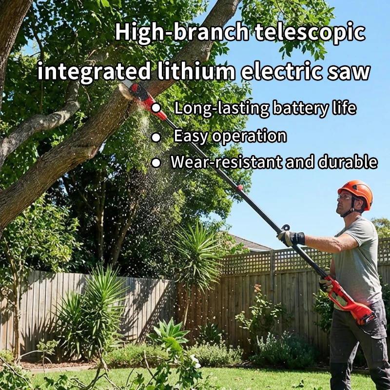 OEM/ODM Portable Cordless Chain Saw Machine for Tree Trimming Long Neck Small Industrial/DIY Grade Chainsaw Battery Power Source