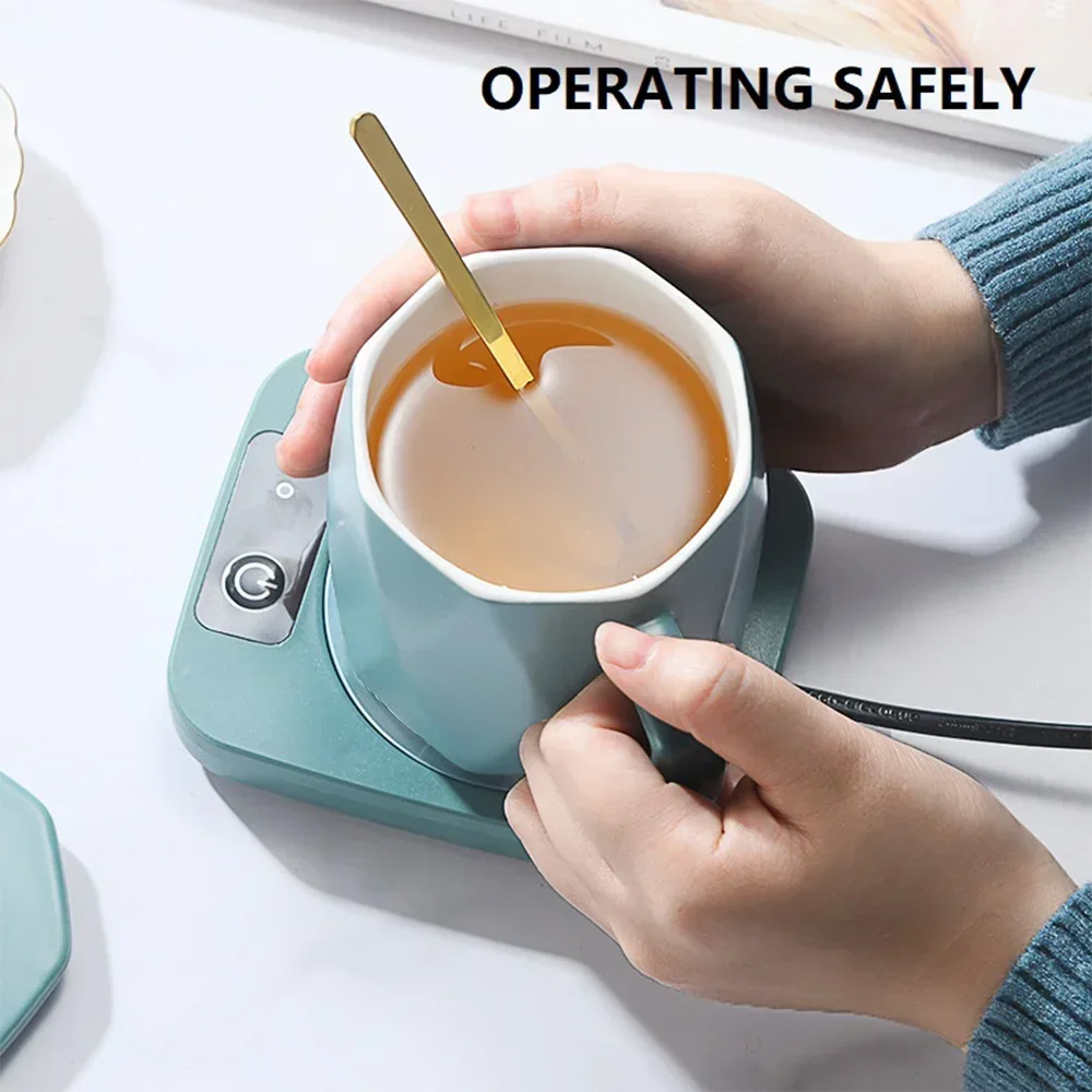 55℃ Mug Heater Coffee Mug Cup Warmer Milk Tea Water Heating Pad Cup Heater Warm Mat Constant Temperature Coaster 110/220V