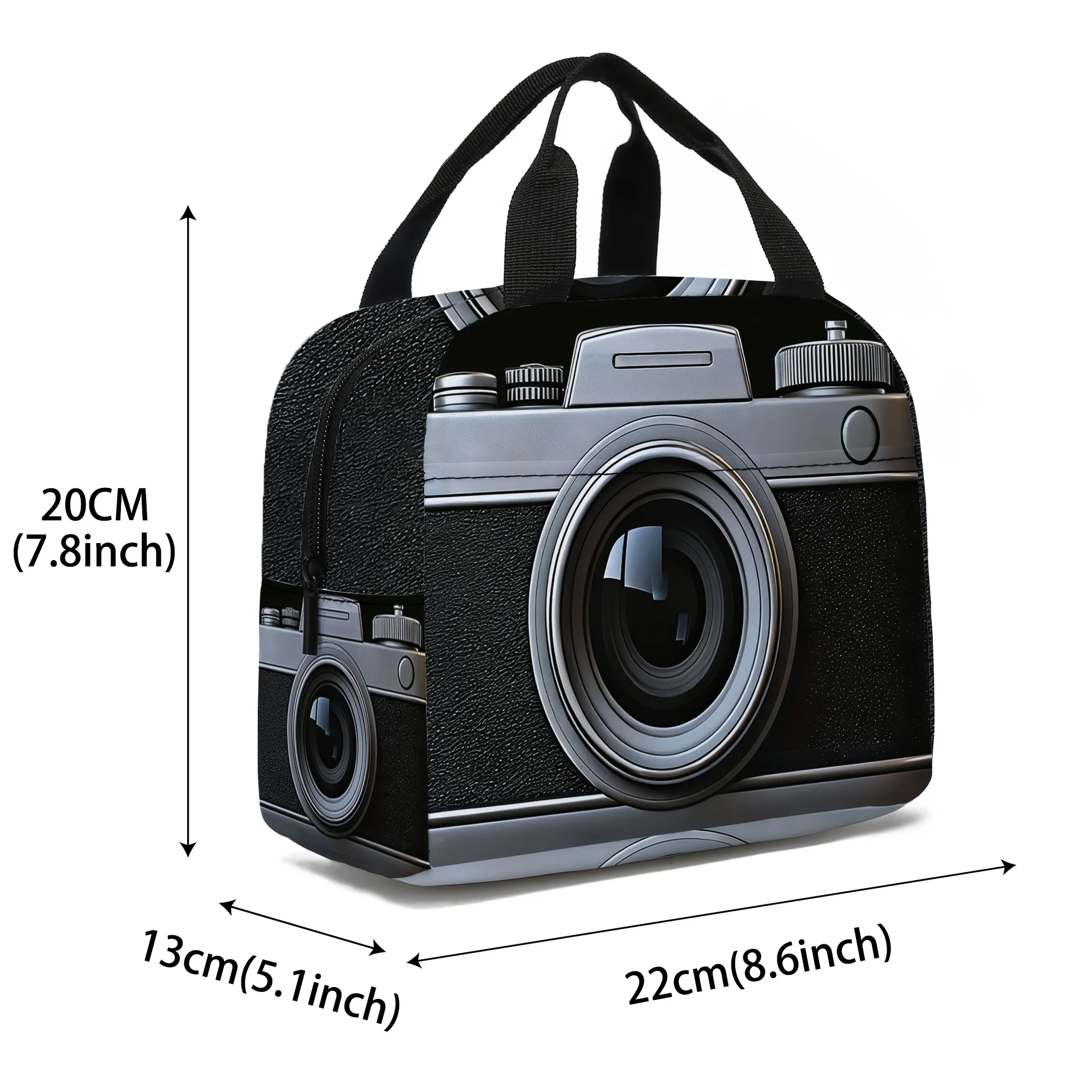 Printed Lunch Bag for Digital Devices, Insulated Tote Bag, Portable Tote Bag Suitable for Work, Travel and Picnics