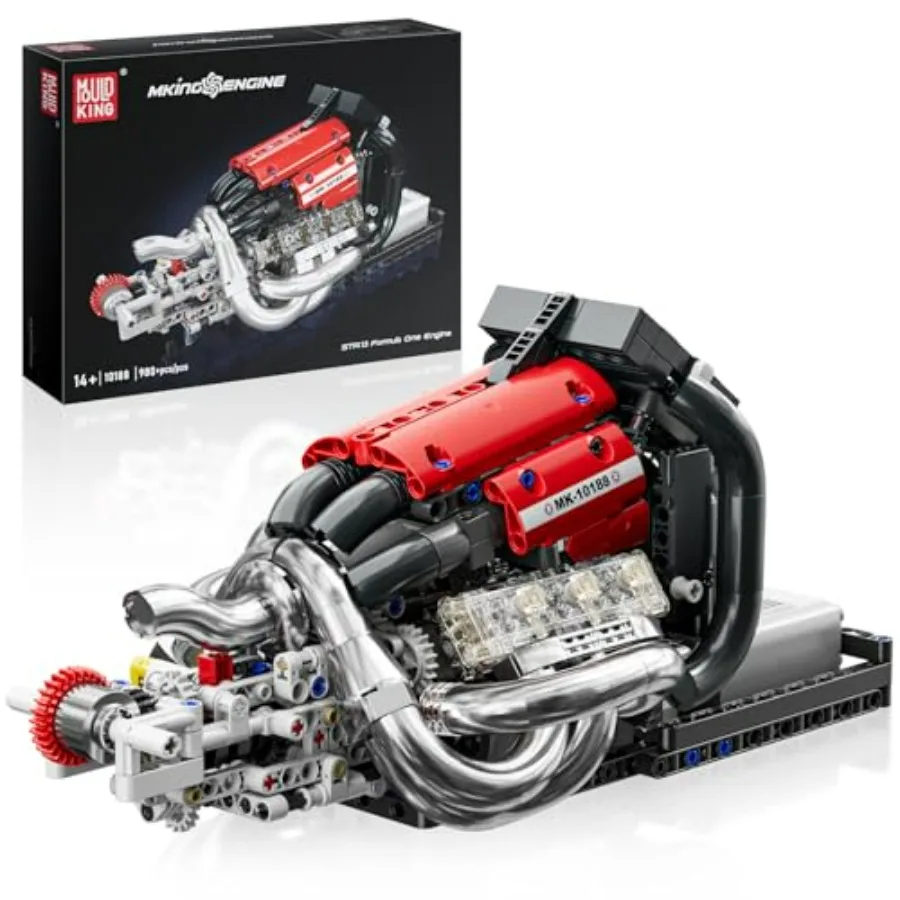 

Конструктор двигателя Формулы-1: Модель двигателя, набор для сборки, игрушка-конструктор, комплект для создания сгорающего двигателя 10188, креативный STEM-набор для взрослых 14+