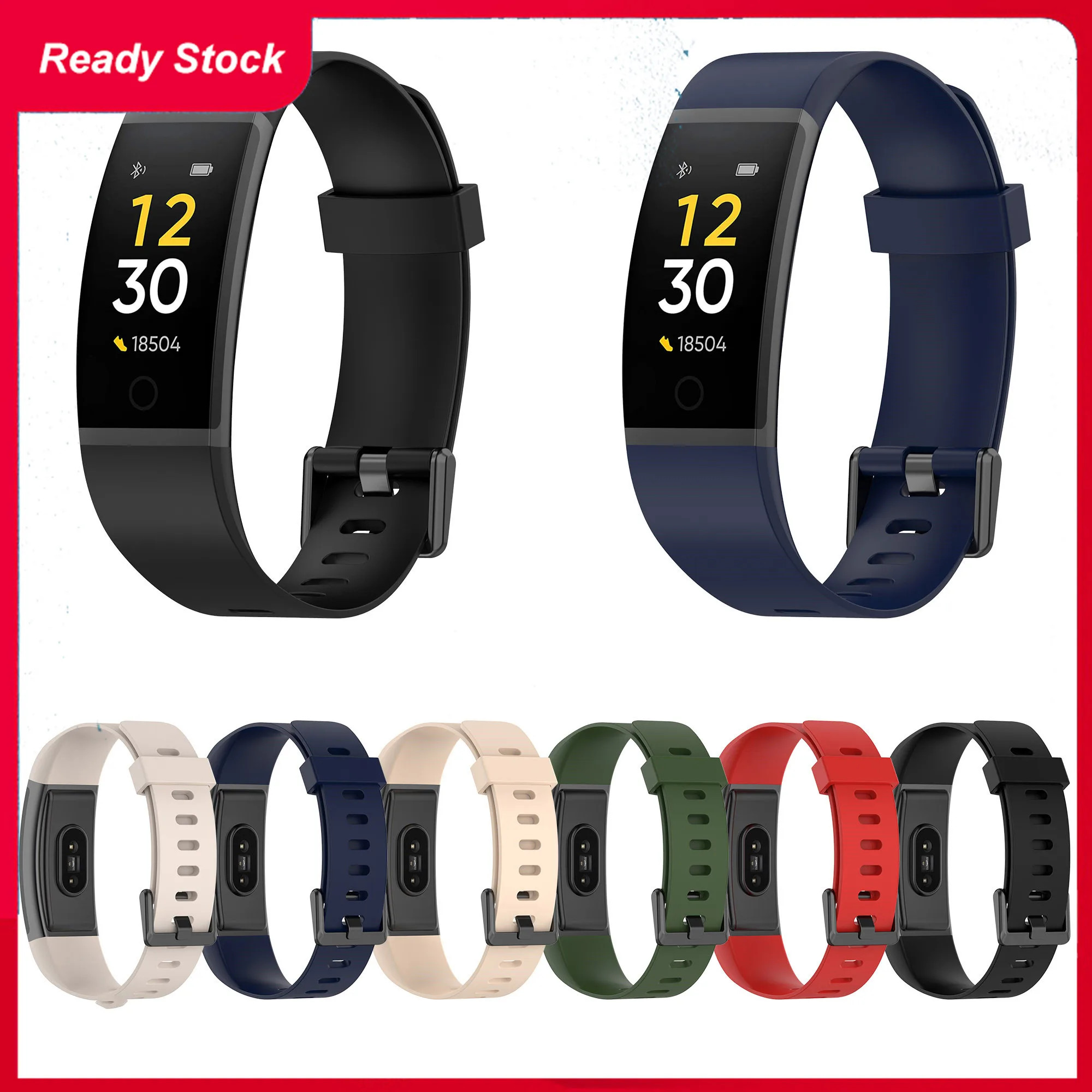 18mm Watch Band For Realme Band RMA199/RMA183 Smartwatch Silicone Sports Bracelet Realme Band RMA183 Strap Watch Accessories